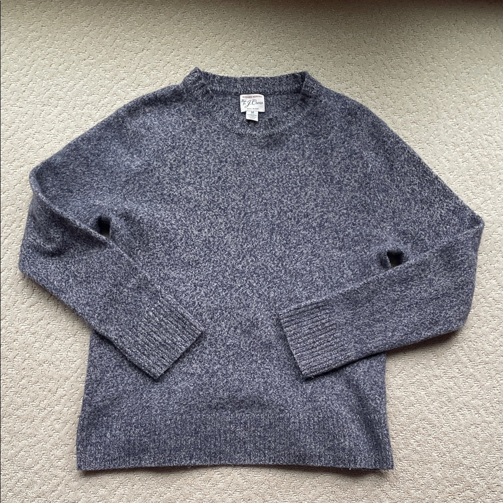 Rugged Merino knit for J. Crew navy blue Knit Sweater size medium